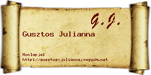 Gusztos Julianna névjegykártya