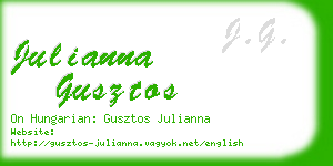 julianna gusztos business card